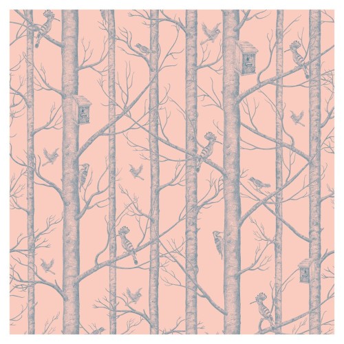 Tapeta Ptaki w Drzewach - Rose Gold - Detal 1.jpg