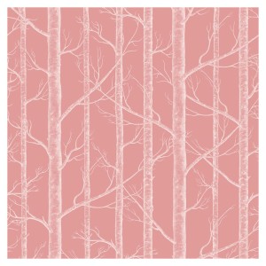 Tapeta Las w Drzewach - Dark Pink
