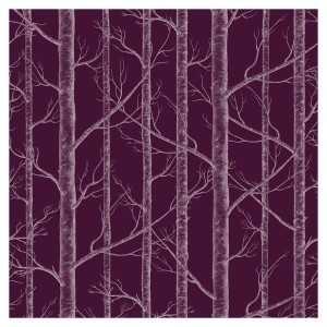 Tapeta Las w Drzewach - Eggplant