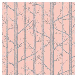 Tapeta Las w Drzewach - Rose Gold