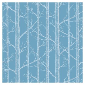 Tapeta Las w Drzewach - Blue