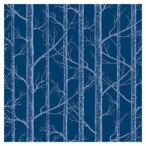 Tapeta Las w Drzewach - Navy Blue