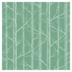 Tapeta Las w Drzewach - Green