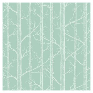 Tapeta Las w Drzewach - Mint