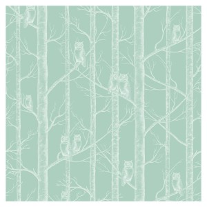 Tapeta Sowy w Drzewach - Mint