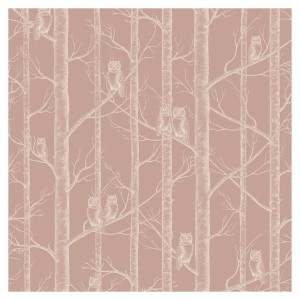 Tapeta Sowy w Drzewach - Light Brown