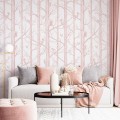Tapeta Ptaki w Drzewach - White Pink 1.jpg