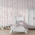 Tapeta Ptaki w Drzewach - White Pink 3.jpg